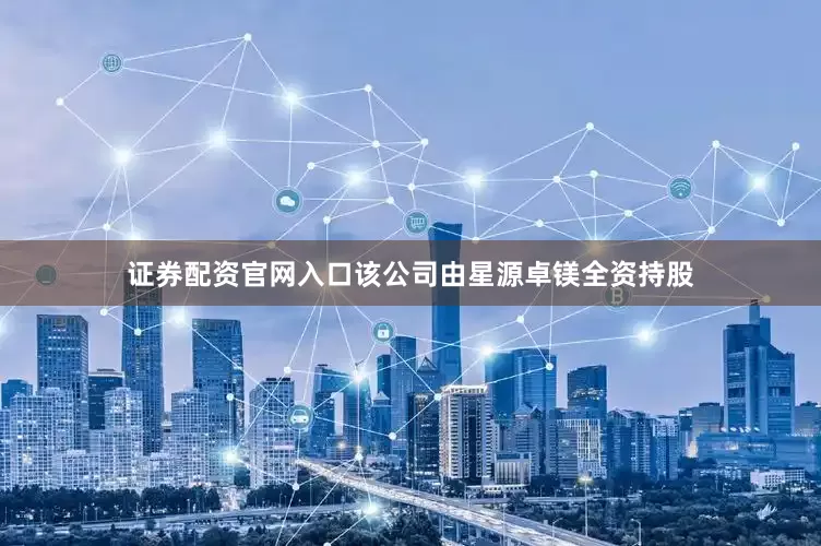 证券配资官网入口该公司由星源卓镁全资持股