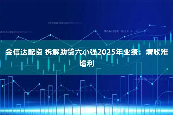 金信达配资 拆解助贷六小强2025年业绩：增收难增利